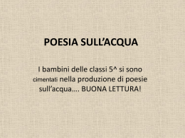 poesia sull*acqua