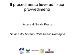 Il procedimento lieve ed i suoi - ANCI Emilia