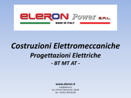 Diapositiva 1 - Eleron Power s.r.l.