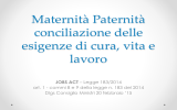 Maternità Paternità conciliazione delle esigenze di cura, vita e lavoro