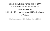 Piano di Miglioramento (PDM) Dell`istituzione scolastica