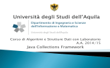Java Collections Framework - University of L`Aquila
