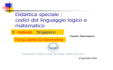 22 gennaio 2016 : Il metodo Singapore in Geometria