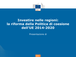 la riforma della Politica di coesione dell`UE 2014-2020