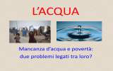 l`acqua e la povertà nel mondo