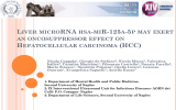 Il microRNA epatico hsa-mir-125a-5p potrebbe esercitare un ruolo