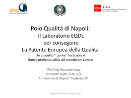 Polo della Qualità di Napoli: Il Laboratorio EQDL per conseguire La