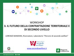 Workshop - Il futuro della contrattazione territoriale e di secondo livello