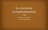 Le monete complementari (D.Gandolfo)