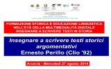 ARGOMENTAZIONE A FAVORE DI UNA VALUTAZIONE