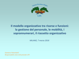 Il modello organizzativo tra risorse e funzioni