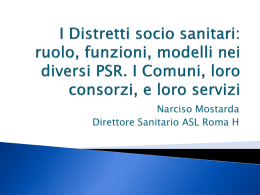 Diapositiva 1 - Dipartimento di Scienze Sociali ed Economiche