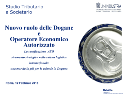 Cos`è un Operatore Economico Autorizzato (AEO)