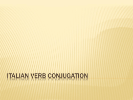 Italian Verb Conjugation