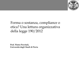 Una lettura organizzativa della legge 190/2012