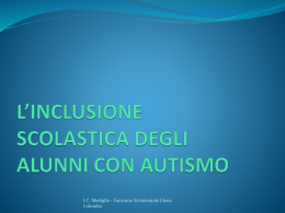 l*inclusione scolastica degli alunni con autismo