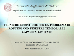 Diapositiva 1 - Università degli Studi di Padova