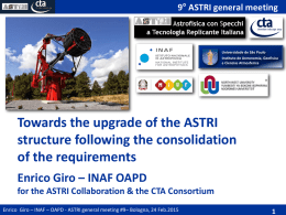 Pointing performances - 9th ASTRI Collaboration Meeting