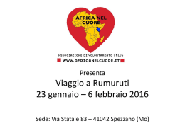 viaggio 2016-1 - Africa Nel Cuore