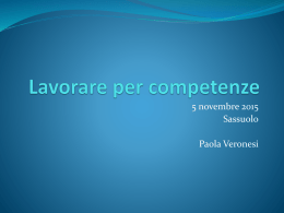 Lavorare per competenze - Scuola dell`infanzia Centro Storico