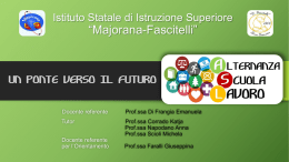 Presentazione ASL - ISIS "Majorana – Fascitelli"