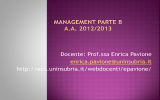 PROGRAMMA E MODALITA` D`ESAME MANAGEMENT PARTE B