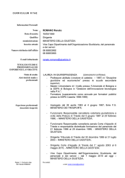 ROMANO Renato 16/05/1959 Dirigente MINISTERO DELLA