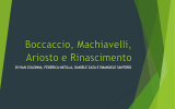 Boccaccio, Macchiavelli, Ariosto e Rinascimento