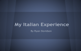 My Italian Experience