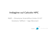 Indagine sul Calcolo HPC - Direzione Scientifica Unità VI - ICT