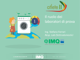 LABORATORIO DI PROVA - Camere di Commercio