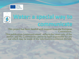 Water: a special way to communicate - Life