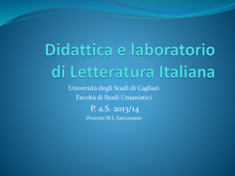 Dispensa 1 - Corsi - Università degli studi di Cagliari.