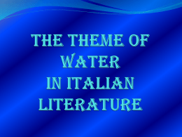 Water in Italian Literature