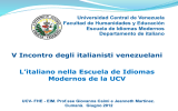 L`italiano nella Escuela de Idiomas Modernos de la UCV