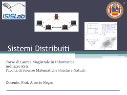 Sistemi Distribuiti - Dipartimento di Informatica