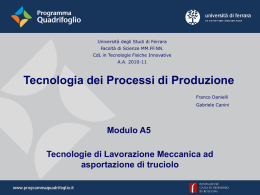 Presentazione di PowerPoint - Università degli Studi di Ferrara