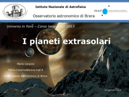 Diapositiva 1 - Osservatorio Astronomico di Brera