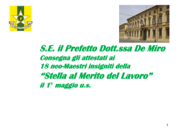 UNA STELLA PER LE SCUOLE - federazione maestri del lavoro