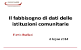 Il fabbisogno di dati delle istituzioni comunitarie