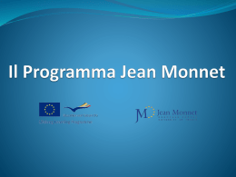 Il Programma Jean Monnet - Università degli Studi di Trento