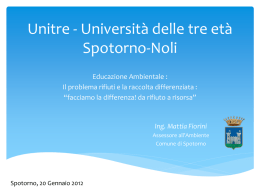 Presentazione Serata Rifiuti UNITRE