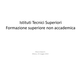 Intervento Maria Galperti - Istituto Tecnico Economico Enrico Tosi