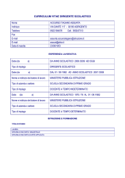 curriculum dirigente scolastico - Istituto Comprensivo Mendola