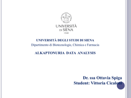 Alkaptonuria data analysis - Dr. Andrea Zatkova, Vittoria Cicaloni
