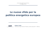 Le nuove sfide per la politica energetica europea