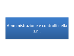 amministrazione e controllo di s.r.l