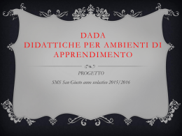 DADA DIDATTICHE PER AMBIENTI DI APPRENDIMENTO