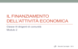 Il finanziamento dell`attivita economica