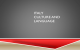 Italy and the Italian Language